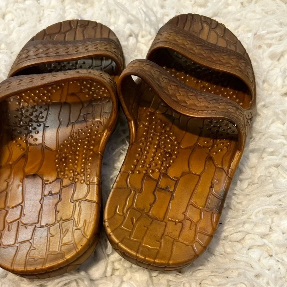 50%offw❤️ Jesus Sandals 3  Imperial Hawaii Brown Rubber Hawaiian pali k50
